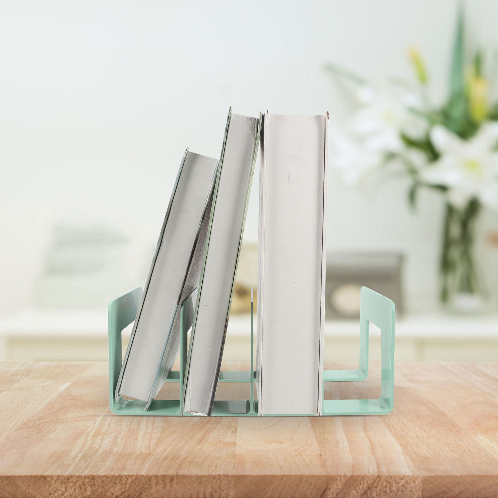 Magazine Holder Rack - Organizador de livros para secretária, suporte