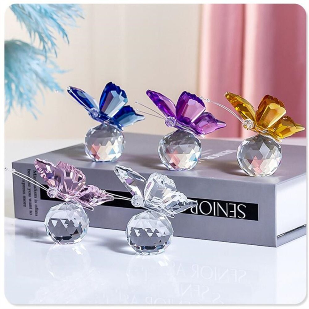 Borboleta De Cristal Com Estat - Paper Weight Crystal avaliação e preço